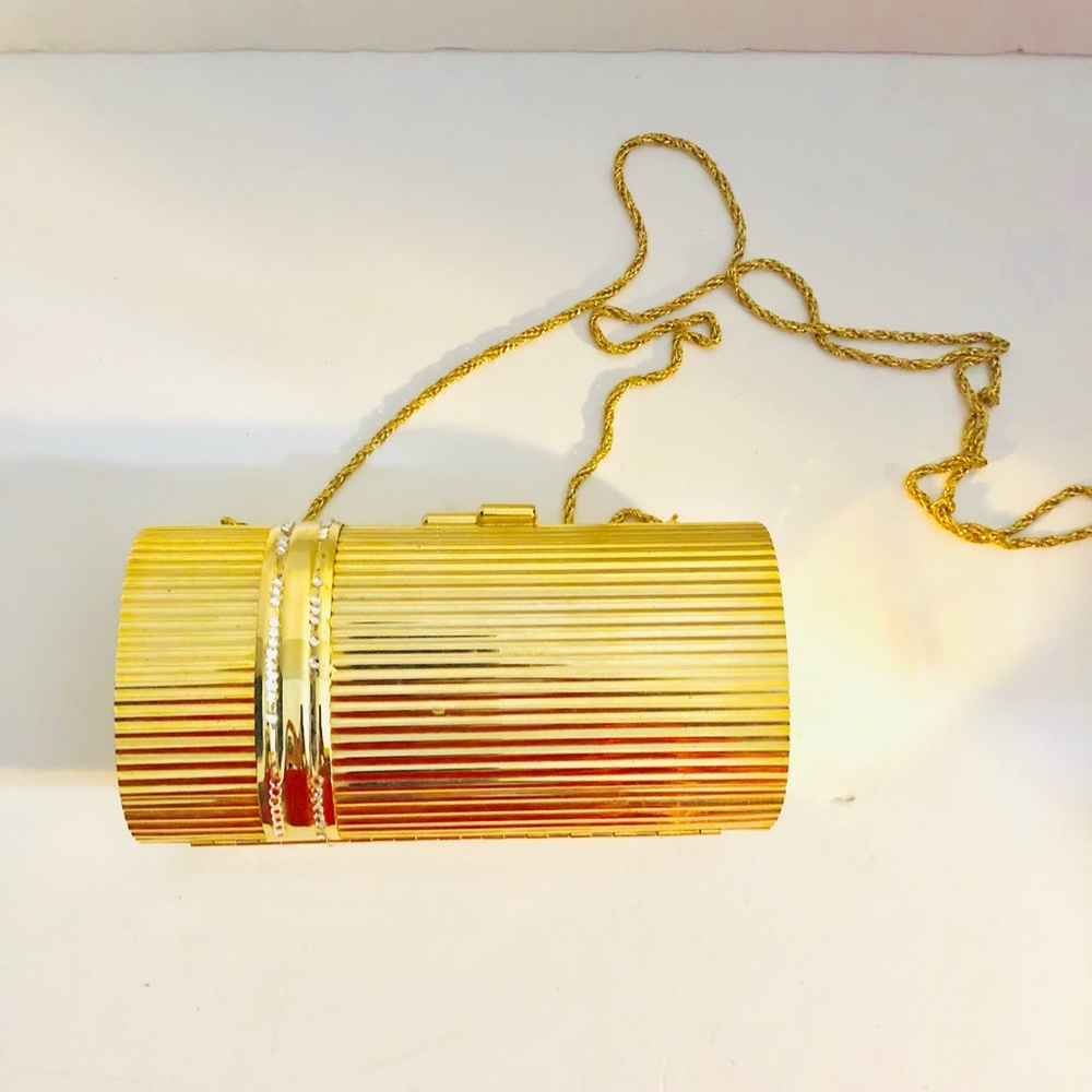 Vintage Gold Tube Purse